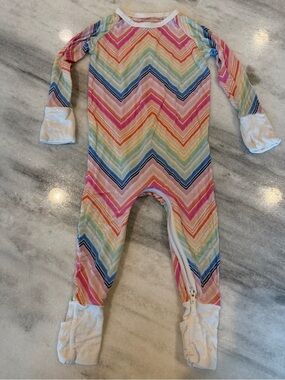 Little Sleepies Rainbow Chevron Crescent Zippy 3-6 Months